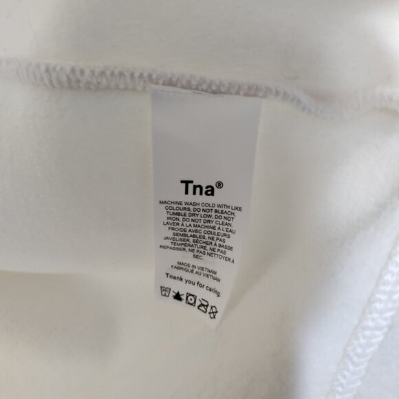 TNA Aritzia Fleece Shirt Jacket Snap Front Ivory Size 2XL - Picture 4 of 9